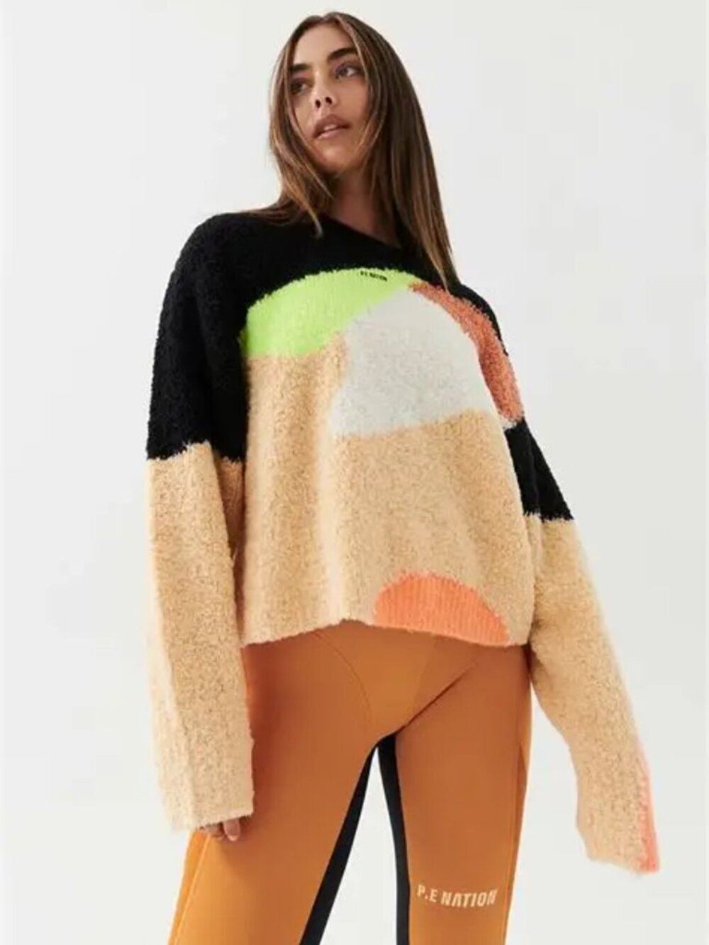 PE Nation Direction Knit Wool Mohair Blend Sweater - Picture 1 of 7